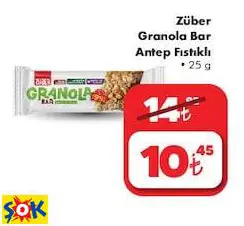 ZÜBER GRANOLA BAR ANTEP FISTIKLI ZÜBER GRANOLA BAR ANTEP FISTIKLI